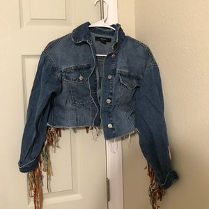 Forever 21 fringe pastel color jacket